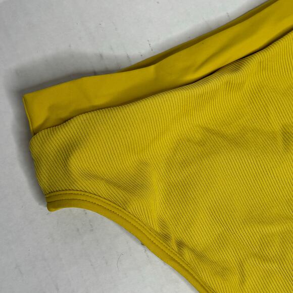 L*Space Frenchi Ribbed Bikini Bottom in Yellow Women's Large NWT - Picture 5 of 7